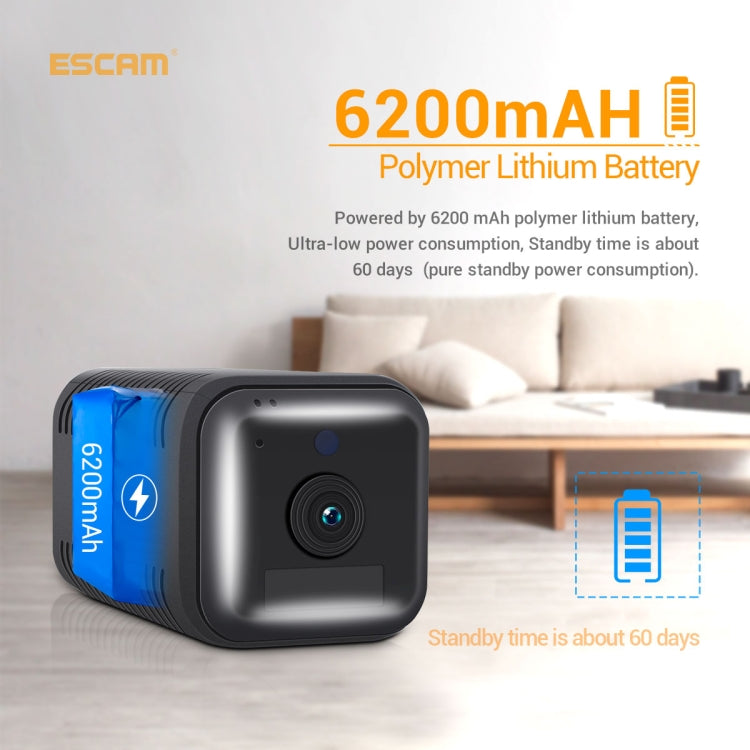 ESCAM G18 1080P Full HD Rechargeable Battery WiFi IP Camera, Support Night Vision / PIR Motion Detection / TF Card / Two Way Audio, G18 ESCAM G18 1080P Full HD Rechargeable Battery WiFi IP Camera, Support Night Vision / PIR Motion Detection / TF Card / Two Way Audio, G18